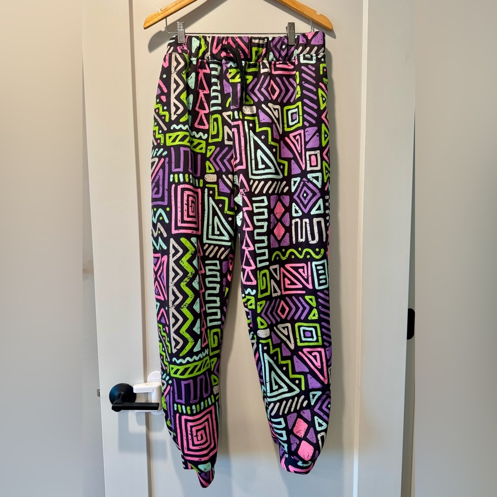 Spirit Pink and Green Patterned Joggers